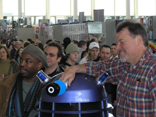 Star Trek actors and a Dalek at Collectormania